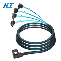 Câble d'angle droit tressé SFF-8087 vers 4x SATA3.0 90 degrés, Mini SAS 36 broches 6 Gbit/s, pour disque dur interne de serveur