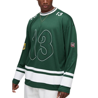 T-shirt à manches longues pour homme, en polyester léger de haute qualité, coupe ample et carrée, col rond, pour le football