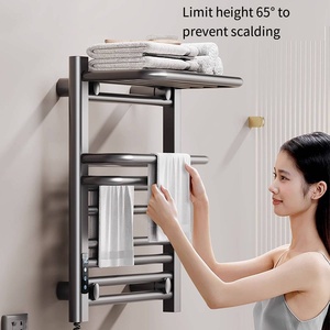 Điện Nhiệt Thép Không Gỉ Khăn Ấm Hơn Máy Khăn Giá Ấm Hơn Phòng Tắm Khăn Kệ Với Quần Áo Móc - Product Image 2