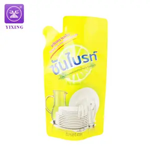 Yixing 1L 2L 3L 4L 5L Plastic Liquid Spout Pouch Bag Stand Up Laundry Detergent Bags Laundry Detergent Spout Pouch Bag With Cap