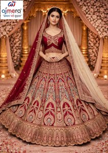 Lehenga Choli de mariée moderne haut de gamme pour femmes, robe traditionnelle indienne pour mariage et fête, tenue élégante brodée - Product Image 6