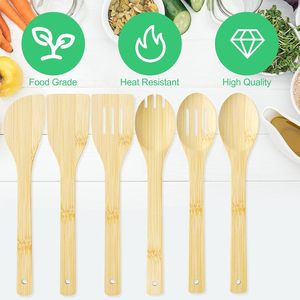 Ensemble d'ustensiles de cuisine écologiques en bambou naturel, personnalisés pour usine - Product Image 3