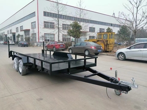 OEM ODM Heavy Duty Car Carrying Trailers Braked Flat <b>Top</b> Trailers 3500KG <b>Load</b> Trailers with Ladder - Product Image 3