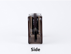 Sac de toilette étanche en PVC transparent avec fermeture éclair supérieure, personnalisable avec logo, style tendance pour le rangement de cosmétiques de voyage – Vente en gros - Product Image 5