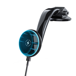 Qi2 Certified Wireless Charging Magnetic <b>Car</b> Phone <b>Holder</b> With Suction <b>Cup</b> Dashboard Mount For Navigation 15W Fast Charging - Product Image 1