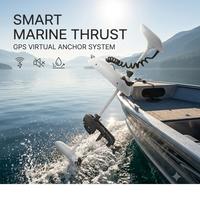 Moteur hors-bord électrique blanc 12V de 54 pouces avec GPS intelligent, ancre virtuelle et télécommande sans fil pour propulsion marine - Vente en gros