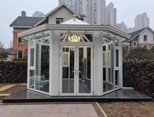 Véranda en verre élégante avec toit en pente <span class=keywords><strong>pour</strong></span> jardin - Product Image 1