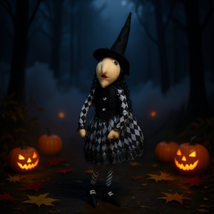 Decorazione di Halloween: Strega di Peluche Seduta da 21 Pollici per una Decorazione Spettrale delle Feste - Product Image 2