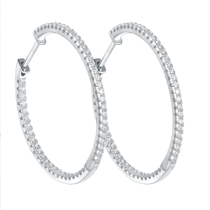 Pendientes de Moissanita de Alta Calidad, Redondos, de Plata Esterlina, con Forma de Cara, con Silicona como Material Principal - Product Image 1