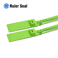 Sceaux en plastique anti-effraction personnalisés Ruier REP112 avec logo personnalisé, sceaux en plastique pour la logistique, sceaux de sécurité express