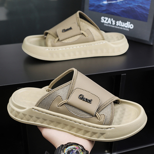 Claquettes pour hommes avec logo personnalisé, en EVA, avec fermeture <span class=keywords><strong>velcro</strong></span>, semelle en caoutchouc souple et épaisse, antidérapantes, légères, pour l'été - Product Image 6