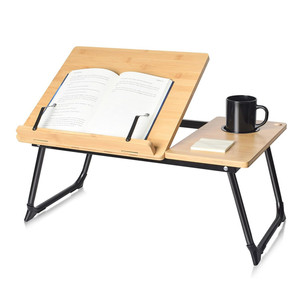 Portable lecture dans le <span class=keywords><strong>lit</strong></span> manuel réglable porte-<span class=keywords><strong>livre</strong></span> plateau bambou <span class=keywords><strong>support</strong></span> d'ordinateur portable avec page trombones - Product Image 1