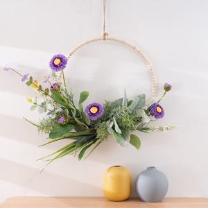 Mur de fleurs artificielles CallaFloral, semi-cercle en tissu tissé plastique, décoration pour la maison et les mariages CF01296 - Product Image 1