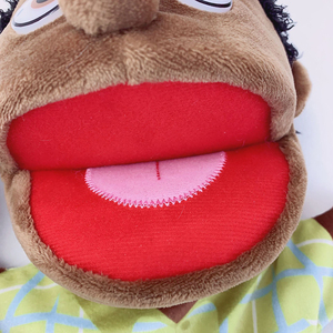 Nuovo arrivo marionetta a mano educativo peluche nero <span class=keywords><strong>per</strong></span> famiglie serie burattini afroamericani e teatri di <span class=keywords><strong>marionette</strong></span> - Product Image 5