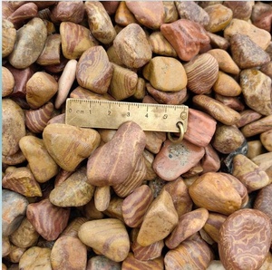 Đá trang trí cảnh quan vân gỗ vàng tự nhiên cao cấp, chất liệu khoáng sản phi kim loại, đá cuội tự nhiên nhiều màu sắc cầu vồng - Product Image 1