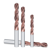 Outils de perçage CNC, foret hélicoïdal en carbure de tungstène super dur HRC60 avec tige droite pour métal, acier, cuivre, aluminium