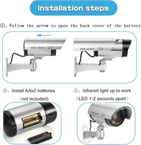 <span class=keywords><strong>กล้อง</strong></span><span class=keywords><strong>วงจรปิด</strong></span>จำลองรุ่น 11A สีเงิน พร้อมไฟ LED สีแดงกระพริบ มีสติกเกอร์เตือนสำหรับผู้บริโภค - Product Image 5