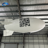 Zeppelin publicitaire gonflable en TPU de 5 m pour modèles réduits, avec logo et code QR, pas cher