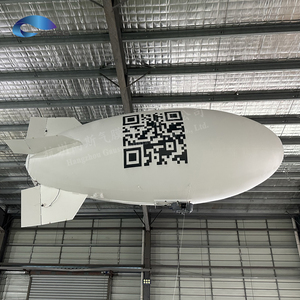 5M TPU RC Blimp escala modelo Helium Airship <span class=keywords><strong>Zeppelin</strong></span>: Añadir logotipo Código QR Publicidad voladora inflable barata - Product Image 4