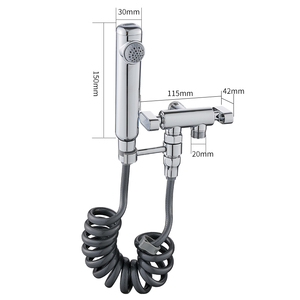 Bidet WC en laiton chromé de haute qualité avec caméra cachée, design moderne, installation murale, usage hôtelier - Product Image 2