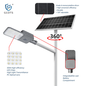 Farolas Solares LED de Alta Eficiencia para Exteriores, Personalizadas de Fábrica, Impermeables IP65, para Uso Industrial, Parques y Carreteras, con una Vida Útil de 50000 Horas - Product Image 2