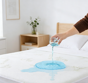 Protège-matelas imperméable King Size de qualité supérieure, rafraîchissant et respirant, en tissu 3D Air, poche profonde de 8 à 21 pouces, vente en gros - Product Image 2