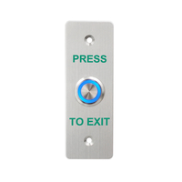Bouton de sortie en acier inoxydable étanche IP66 pour extérieur, NO/NC/COM, avec LED bleue allumée (SB1152L)