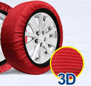 Lot de 2 <span class=keywords><strong>chaussettes</strong></span> de neige 3D en PE pour pneus de <span class=keywords><strong>voiture</strong></span>, housses de <span class=keywords><strong>roues</strong></span> antidérapantes en tissu polyester 420g/m² - Product Image 5