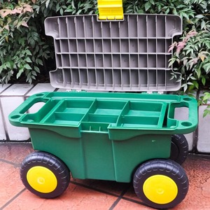 Plastic Gardening Rolling Storage Bin Garden Seat Storage <strong>Cart</strong> <strong>Weeding</strong> Planting Garden Tool <strong>Cart</strong> - Product Image 5