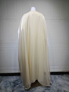 Factory Direct Sale ODM 100% Polyester Lightweight Loose Fit Modest Casual Summer Abaya <b>Dress</b> Solid Color Open <b>for</b> Ramadan - Product Image 3