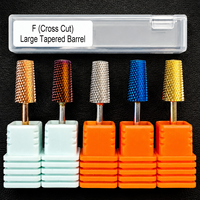 Vente chaude : Embouts de ponçage pour ongles en carbure de tungstène, forme de perceuse et forme de barillet, revêtement titane, pour lime à ongles électrique