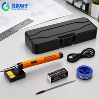 Kit de fer à souder rechargeable JCD 5V, puissance de sortie 60W, température réglable, électronique DIY, USB-C200, pointe biseautée, poignée crayon