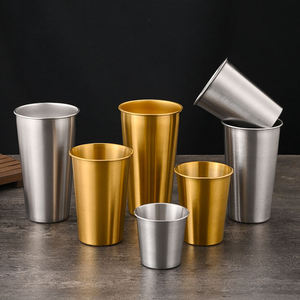 Tazze Impilabili Classiche Personalizzate con Logo, 12oz 16oz, in Acciaio Inox 304 Dorato, 350ml, per Caffè, Tè, Birra, Vendita all'Ingrosso - Product Image 3