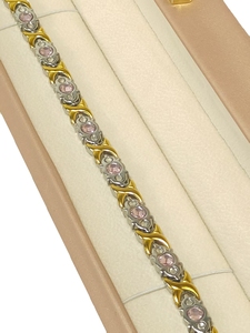 Bracelet magnétique en zircon <span class=keywords><strong>rose</strong></span> élégant bijoux de thérapie par ions négatifs en <span class=keywords><strong>tourmaline</strong></span> bracelet de guérison réglable pour le soulagement de la douleur à la main - Product Image 3
