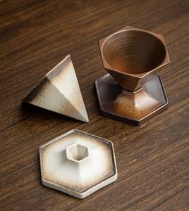 Taza de café con leche rústica de cerámica esmaltada japonesa 2025, Base hexagonal, Vintage forma de diamante, decoración de café, taza de diseño moderno - Product Image 2