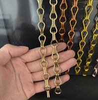 Chaîne décorative en alliage d'aluminium à double crochet, maille métallique pour portes d'armoires et séparateurs de pièce