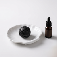 Diffuseur de pierre volcanique en céramique de luxe en forme de coquillage, ensemble de pierres aromatiques sans eau pour huiles essentielles, idéal pour les spas et hôtels