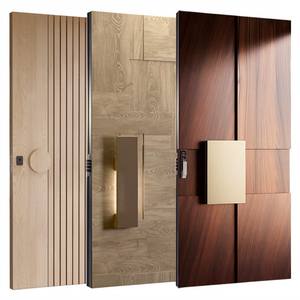 Puertas Exteriores de Madera Italianas para Casas, Diseño Moderno en 3D, Puerta de Madera para Villa, Hotel, Apartamento, Puertas Exteriores Modernas para el Hogar - Product Image 1