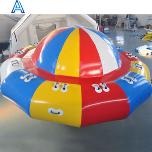 Soucoupe volante UFO forme PVC gonflable flotteur d'eau île balançoire jouet pour balançoire de forme supérieure - Product Image 6