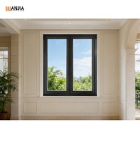 Fenêtres modernes à battants en aluminium à double vitrage, fenêtres à battants en aluminium pour maison, fenêtres à battants en aluminium importées