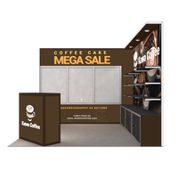 Étagère murale modulaire 10x10 pour présentoir, stand d'exposition, salon professionnel