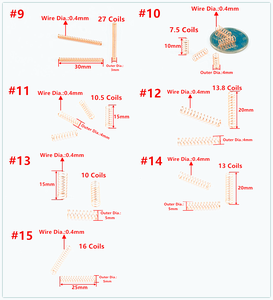 สปริงอัดขนาดเล็กทำจากทองแดงฟอสเฟอร์ ขนาด 0.2 มม. - 1.2 มม. สำหรับเสาอากาศแบบขดลวด  เสาอากาศแบบสปริงเชื่อมต่อ - Product Image 5
