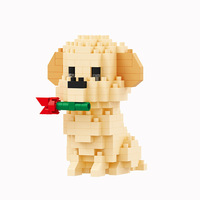 Balody Mini Figura de Animal de Juguete, Perro Shiba, Husky, Schnauzer, Ladrillos de Diamante, Ensamblaje de Plástico, Regalo de Navidad, Regalos para Niños y Niñas