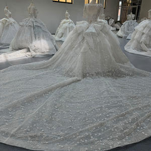 Vestidos de Novia de Gala con Cuello Cuadrado y Media Manga de Lujo Jancember MN236 - Product Image 4