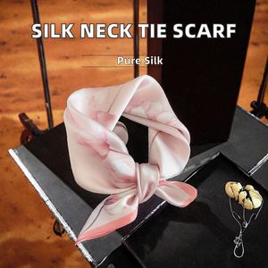 Spring Girls Small Square Neck Tie 53*53Cm Head Wrap Women Handkerchief Scarf - Product Image 2