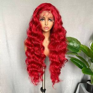 <span class=keywords><strong>Parrucca</strong></span> <span class=keywords><strong>Sintetica</strong></span> con Frontale in Pizzo, Ondulata, Resistente al Calore, HD Lace Frontal, per Feste, per Donne di Colore - Product Image 2