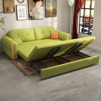 Muebles de Sala de Estar Estilo Crema, Diseño Moderno, Tela Cómoda, Sofá Cama Extraíble Simple con Reposabrazos para Casa o Apartamento