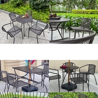 Ensemble de table et de chaises de jardin en bois moderne pour l'extérieur, adapté aux cafés, restaurants, hôtels, parcs et appartements