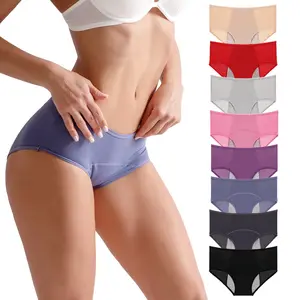 2023 Plus Size High Waist Leak Proof Cotton Panties, High Waist Crotch  Tummy Underwear Soft Leakproof Briefs for Women