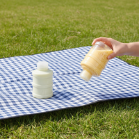Bouteille en plastique portable avec bouchon à anneau relevable, légère, élégante, réutilisable, pour jus, eau, voyage, usage quotidien